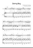 Danny Boy - Cello & Piano in C With Chords & Lyric - Easy