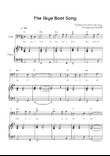The Skye Boat Song - Cello & Piano in G With Chords & Lyric Lead Sheet - Easy