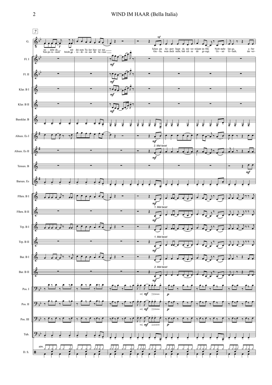 Wind Im Haar (Bella Italia) Concert Band - Digital Sheet Music page 4
