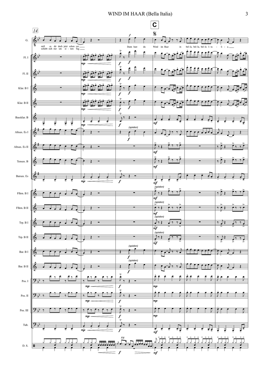 Wind Im Haar (Bella Italia) Concert Band - Digital Sheet Music page 5