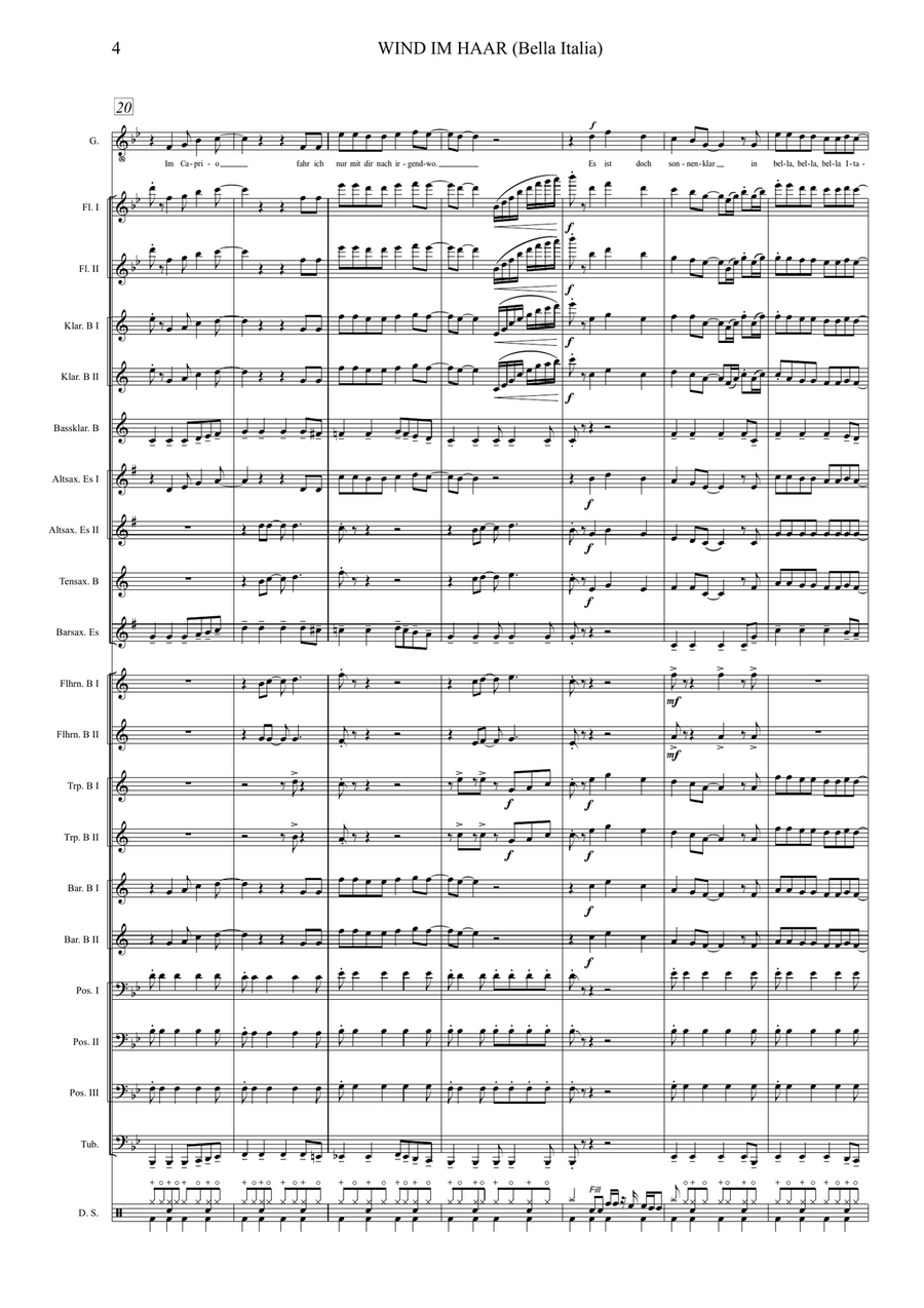 Wind Im Haar (Bella Italia) Concert Band - Digital Sheet Music page 6