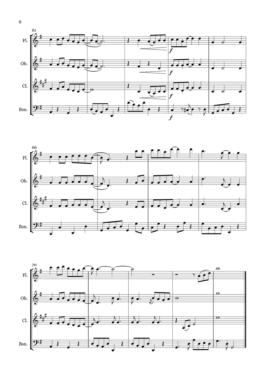 Mother And Child Reunion by Paul Simon Woodwind Quartet - Digital Sheet Music page 6