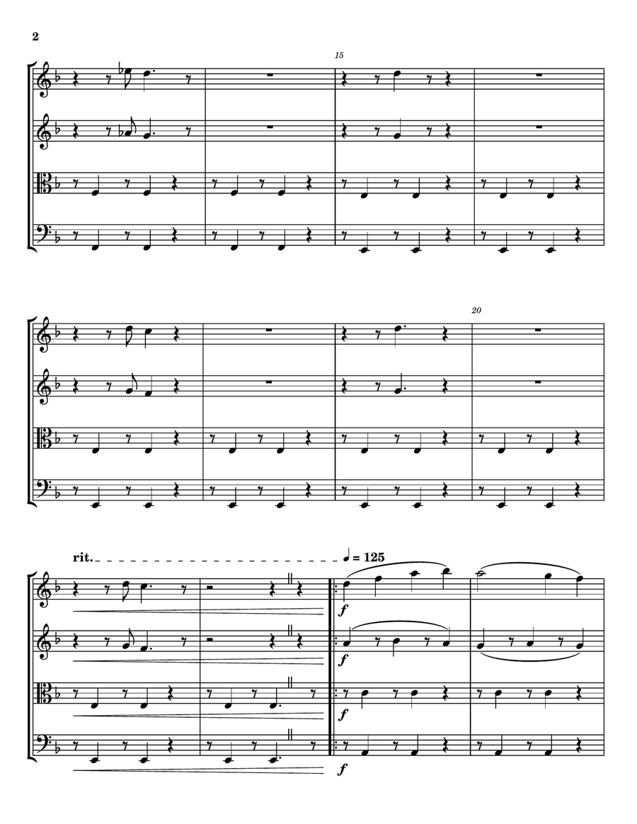 Zerrissenheit String Quartet - Digital Sheet Music page 2