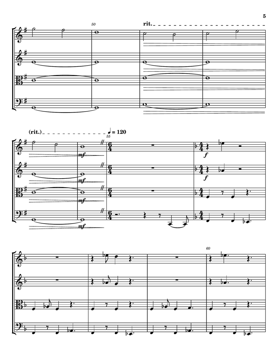 Zerrissenheit String Quartet - Digital Sheet Music page 5