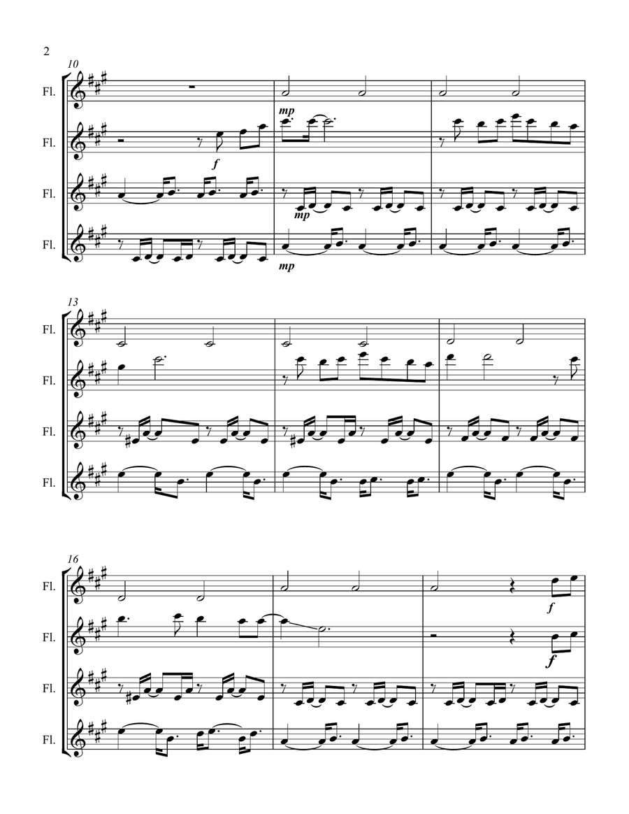 Clean Air Flute Quartet - Digital Sheet Music page 3