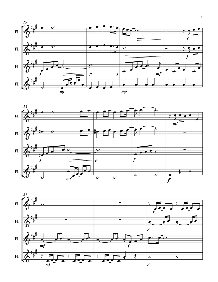 Clean Air Flute Quartet - Digital Sheet Music page 4