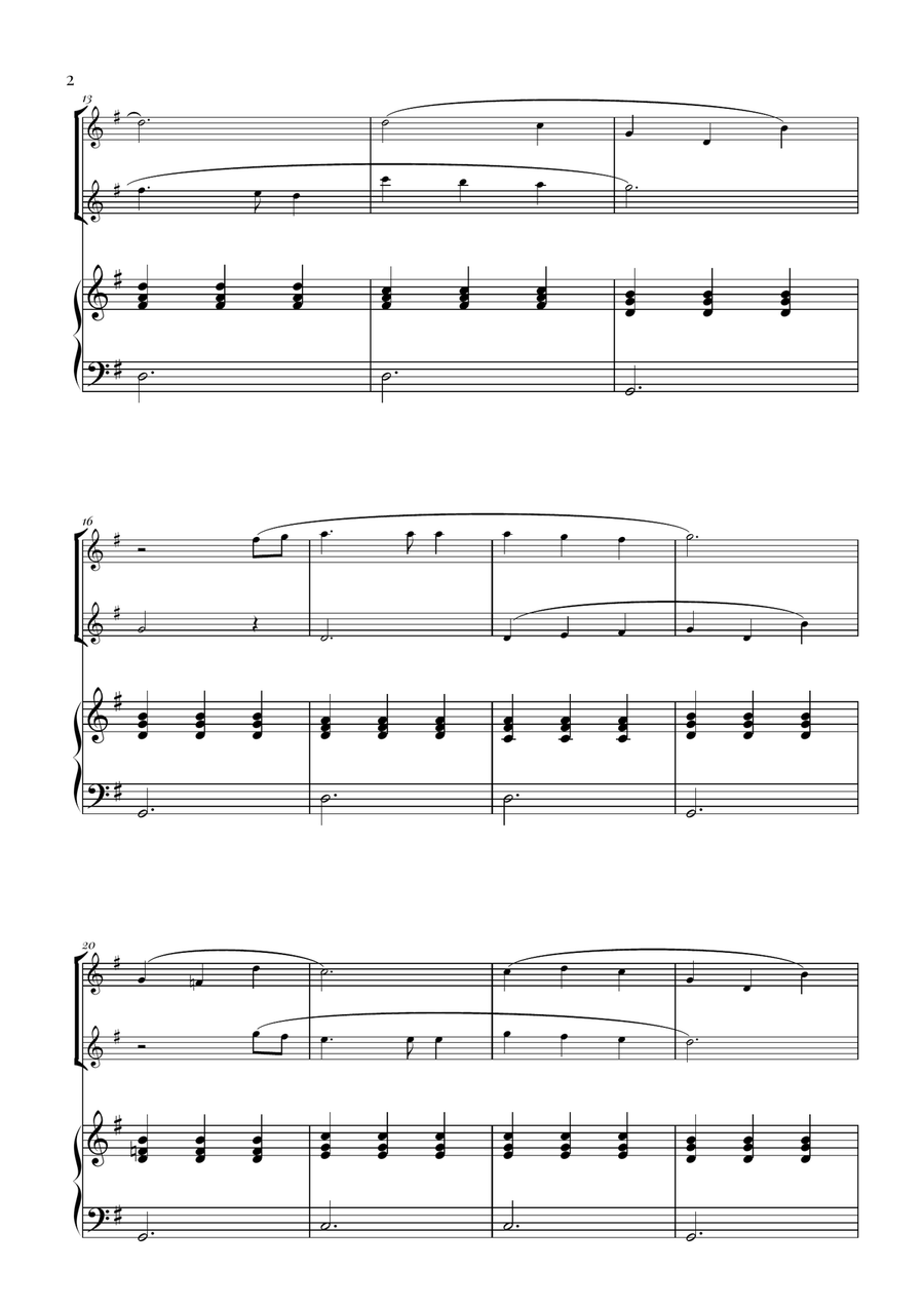 The Old Rugged Cross - Flute, Oboe and Piano Woodwind Duet - Digital Sheet Music page 2