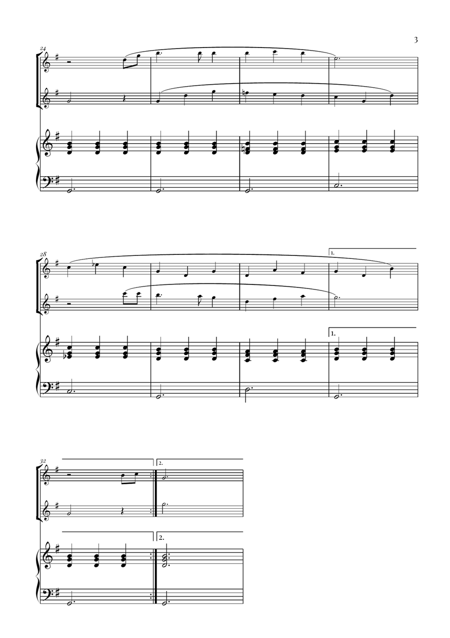 The Old Rugged Cross - Flute, Oboe and Piano Woodwind Duet - Digital Sheet Music page 3