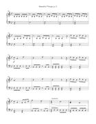 Beautiful Things Piano Solo scores gallery preview page 3