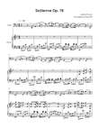 Sicilienne Op. 78 - Cello & Piano in Bb - Intermediate
