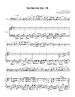 Sicilienne Op. 78 - Cello & Piano in G - Intermediate