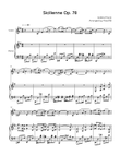 Sicilienne Op. 78 - Violin & Piano in G - Intermediate