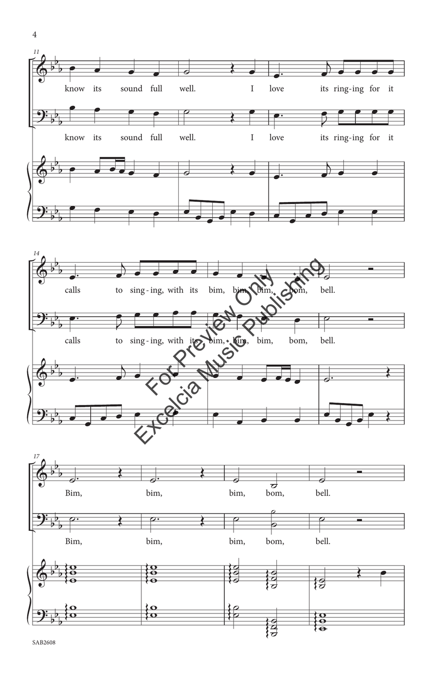 The Bell Doth Toll (SAB) by Russell L. Robinson 3-Part - Sheet Music page 5