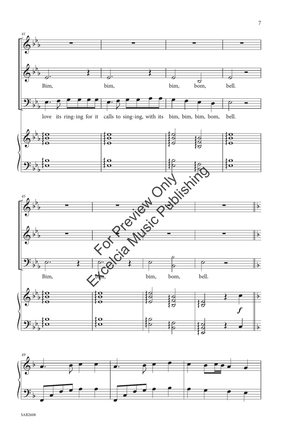The Bell Doth Toll (SAB) by Russell L. Robinson 3-Part - Sheet Music page 8