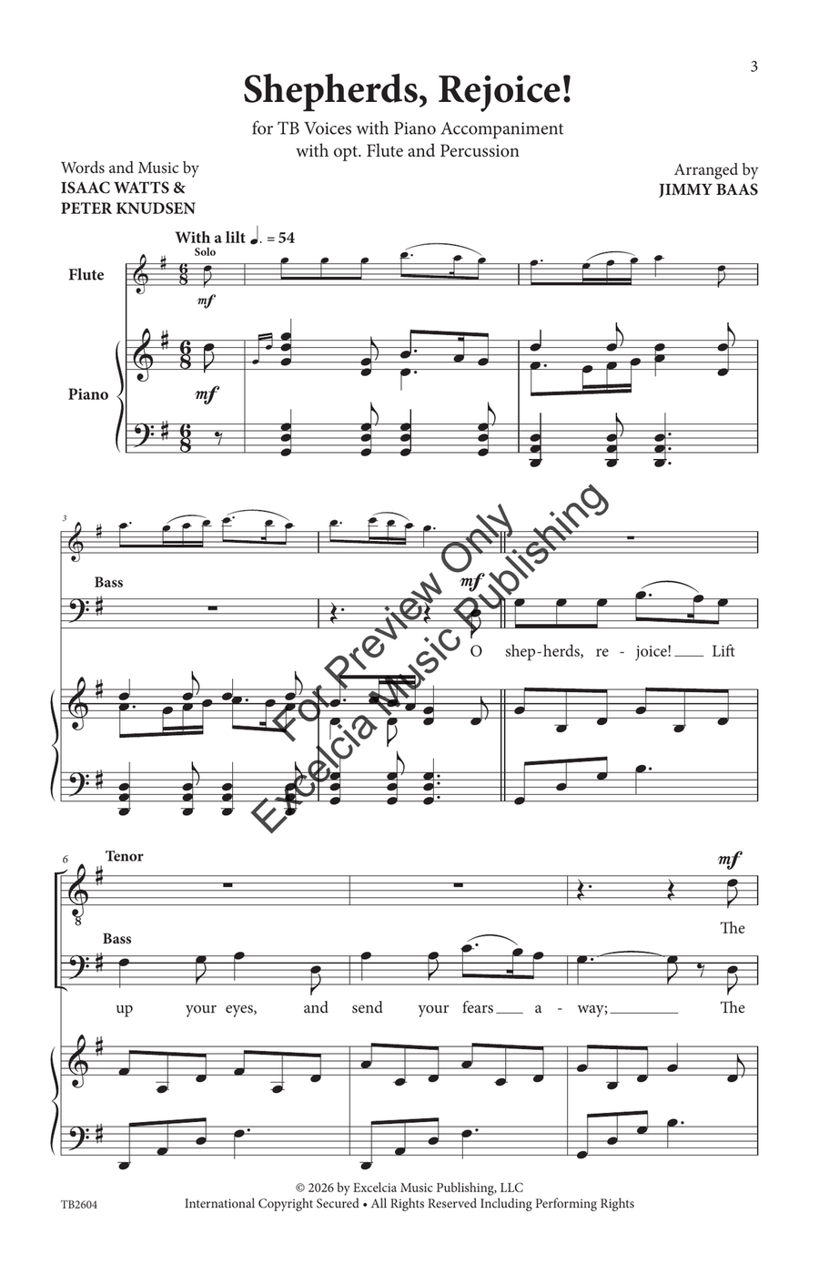Shepherds, Rejoice! (TB) TB - Sheet Music page 4