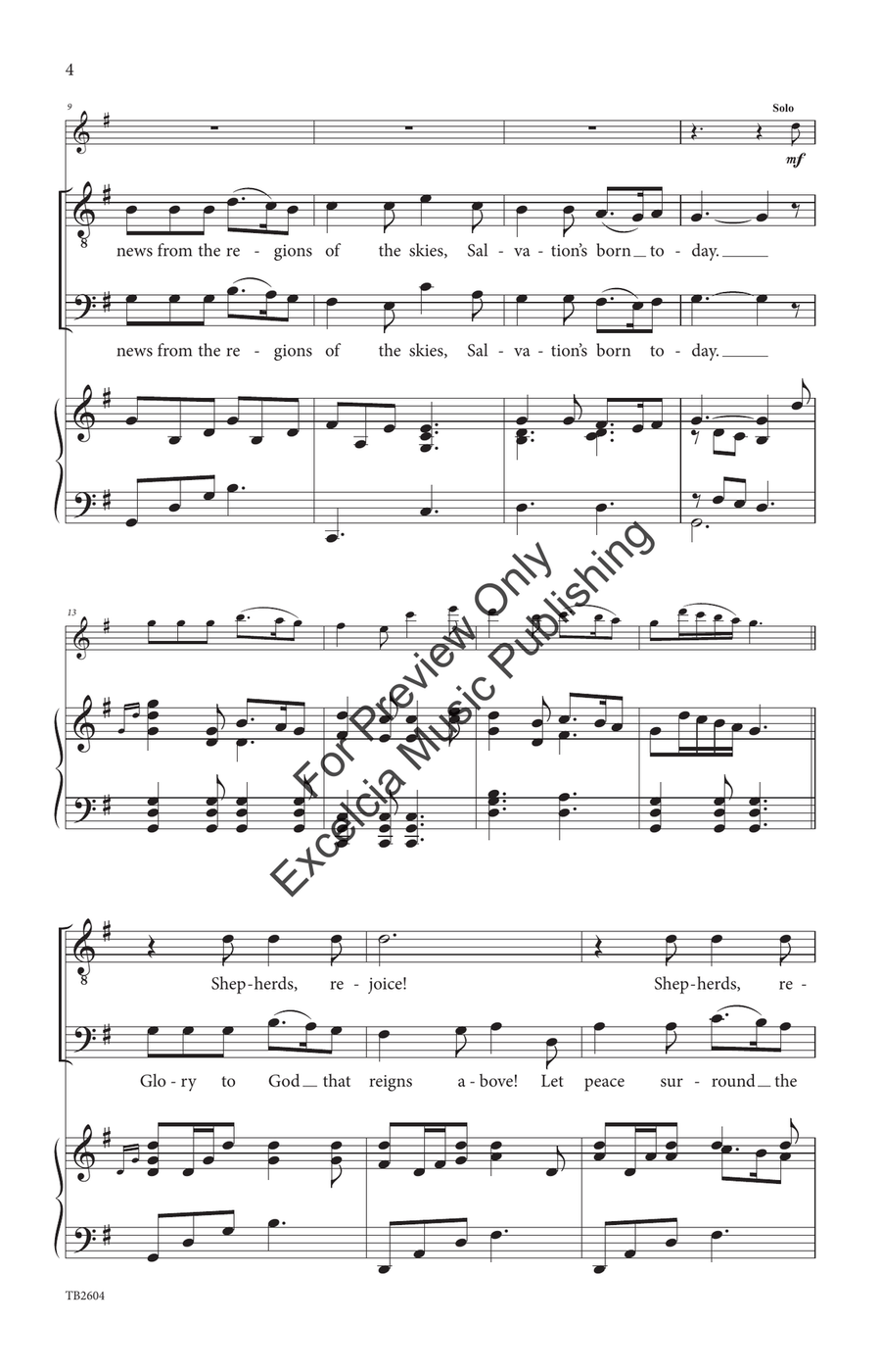 Shepherds, Rejoice! (TB) TB - Sheet Music page 5