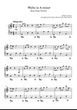 Waltz in A Minor, B. 150 (Easy Piano - Big Notes)