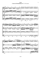 Brandenburg Concerto No. 3, BWV 1048 - 3. Allegro (Guitar Quartet) Guitar Ensemble scores gallery preview page 3