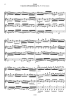 Brandenburg Concerto No. 3, BWV 1048 - 3. Allegro (Guitar Quartet) Guitar Ensemble scores gallery preview page 4