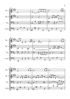 Air on the G String – Brass Quartet (Trumpet 1, Trumpet 2, Trombone, Eb Tuba) Brass Quartet scores gallery preview page 3