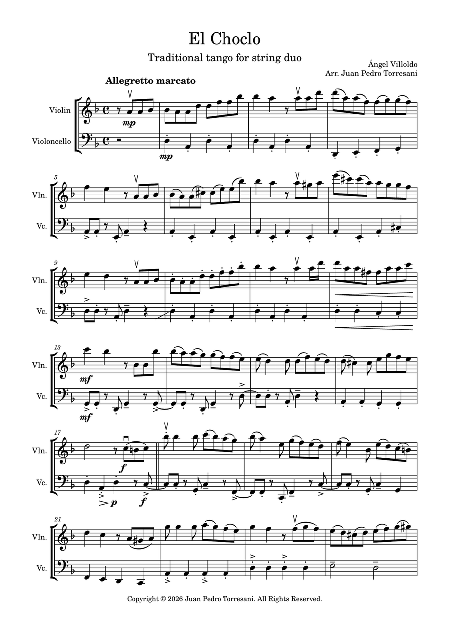 El Choclo (String duo arrangement) String Duet - Digital Sheet Music page 6
