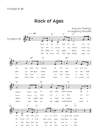 Rock of Ages - Brass Trio in F With Chords & Lyric - Easy Brass Trio scores gallery preview page 3