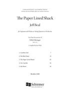 The Paper Lined Shack (Downloadable String Quartet Full Score) String Quartet scores gallery preview page 3