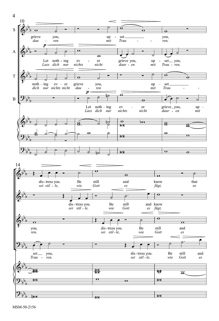 Let Nothing Ever Grieve You (Downloadable) by Johannes Brahms 4-Part - Digital Sheet Music page 4