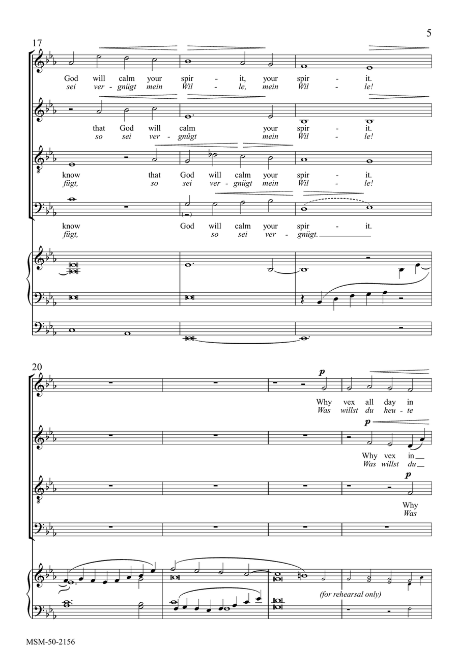 Let Nothing Ever Grieve You (Downloadable) by Johannes Brahms 4-Part - Digital Sheet Music page 5