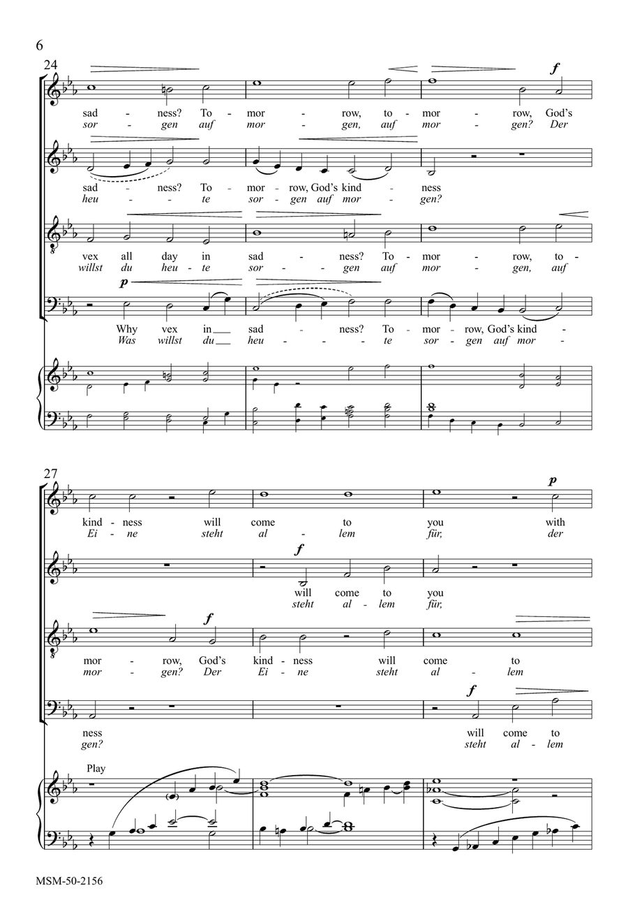Let Nothing Ever Grieve You (Downloadable) by Johannes Brahms 4-Part - Digital Sheet Music page 6