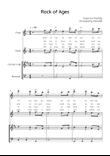 Rock of Ages - Woodwind Quartet in C With Chords & Lyric - Easy