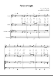 Rock of Ages - Woodwind Quartet in G With Chords & Lyric - Easy