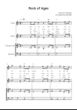 Rock of Ages - Woodwind Quartet in F With Chords & Lyric - Easy