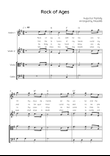 Rock of Ages - String Quartet in G With Chords & Lyric - Easy