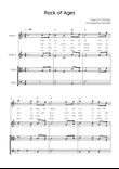 Rock of Ages - String Quartet in F With Chords & Lyric - Easy