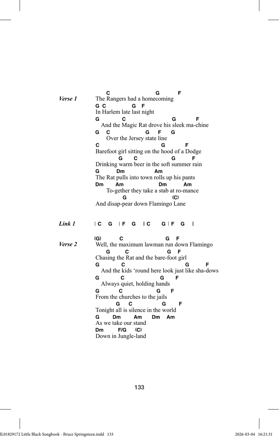 Jungleland by Bruce Springsteen Acoustic Guitar - Digital Sheet Music page 2