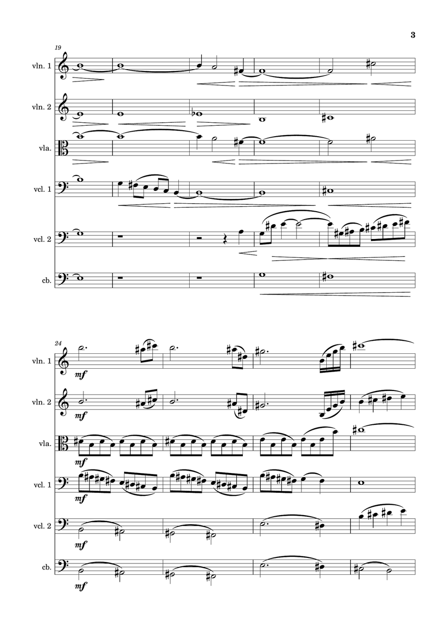 The Sun - Lyrical Elegy for String Orchestra Chamber Music - Digital Sheet Music page 3