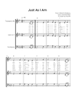 Just As I Am - Brass Trio in Ab With Chords & Lyric - Easy