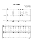 Just As I Am - Brass Trio in C With Chords & Lyric - Easy