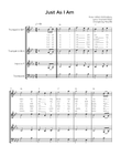 Just As I Am - Brass Quartet in Ab With Chords & Lyric - Easy