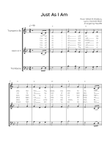 Just As I Am - Brass Trio in Bb With Chords & Lyric - Easy