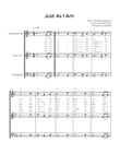 Just As I Am - Brass Trio in Eb With Chords & Lyric - Easy