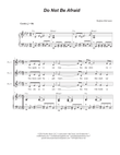 Do Not Be Afraid (Vocal Quartet - (SATB)