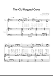 The Old Rugged Cross - Flute & Piano in D With Chords & Lyric - Easy