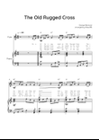 The Old Rugged Cross - Flute & Piano in C With Chords & Lyric - Easy
