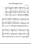 The Old Rugged Cross - Brass Trio in Bb With Chords & Lyric - Easy