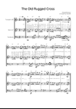 The Old Rugged Cross - Brass Trio in Eb With Chords & Lyric - Easy