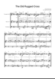 The Old Rugged Cross - Brass Trio in C With Chords & Lyric - Easy