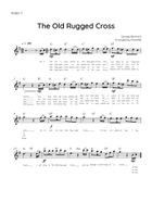 The Old Rugged Cross - String Quartet in G With Chords & Lyric - Easy String Quartet scores gallery preview page 3