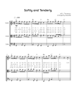 Softly and Tenderly - String Trio in F With Chords & Lyric - Easy